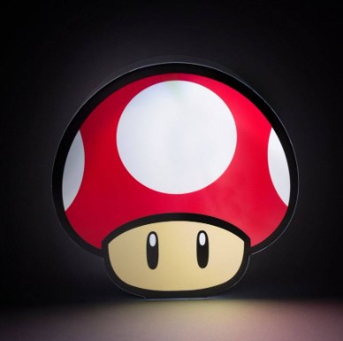 NINTENDO MARIO SUPER MUSHROOM LAMPADA 2D