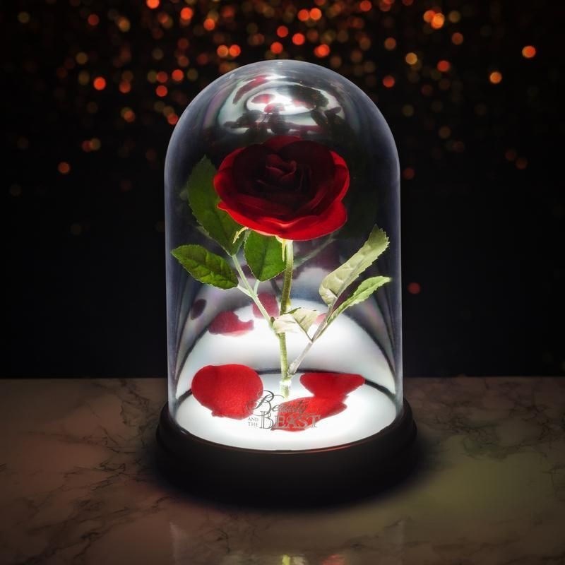 PALADONE DISNEY LA BELLA E LA BESTIA ROSA INCANTATA LAMPADA