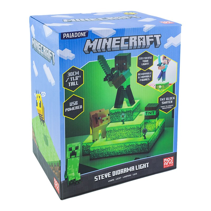 PALADONE MINECRAFT STEVE DIORAMA LAMPADA 30CM Lampada