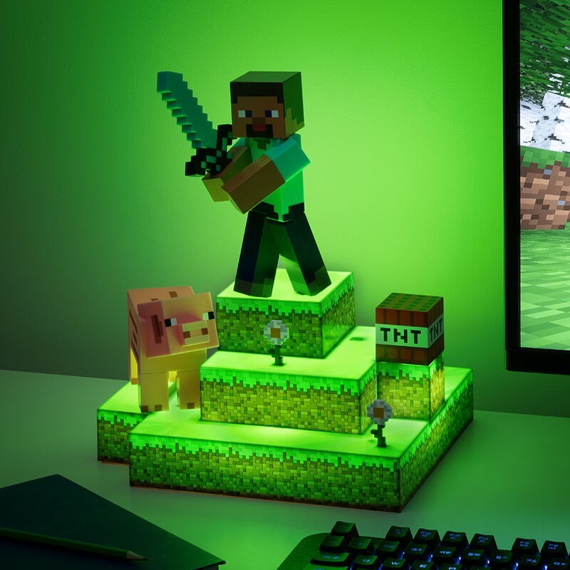 PALADONE MINECRAFT STEVE DIORAMA LAMPADA 30CM Lampada