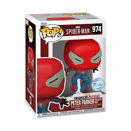 FUNKO POP MARVEL: SPIDER-MAN 2 - 974 PETER PARKER (VELOCITY SUIT) (EXCLUSIVE) 9 CM  Pop